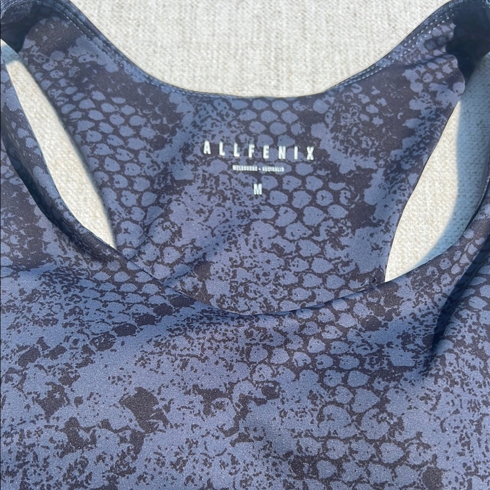 Women’s Allfenix Athletica Black Snake Print Sports Bra‎ - Picture 4 of 5